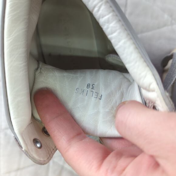 Acne Studios Feliks High Top Sneakers Gray Wedge Platform Leather Women's 38 8 - Picture 8 of 9